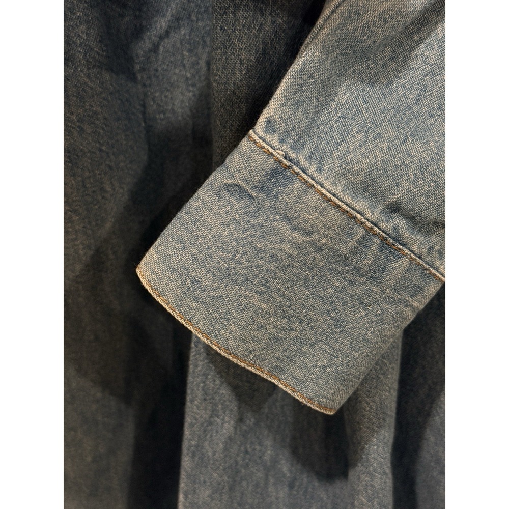 Studio‎ Ease Denim Midi Dress 12 Button Cottagecore Minimalist Pockets Relaxed - Picture 9 of 11